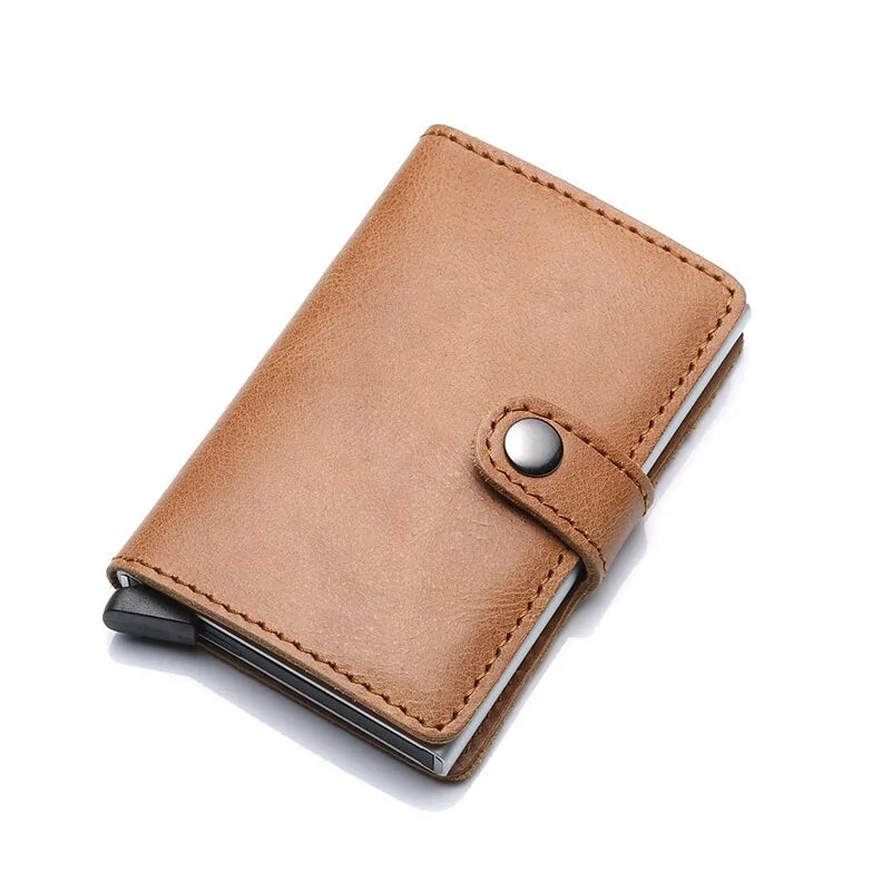 Compact Leather Cardholder with RFID Protection & Quick Access