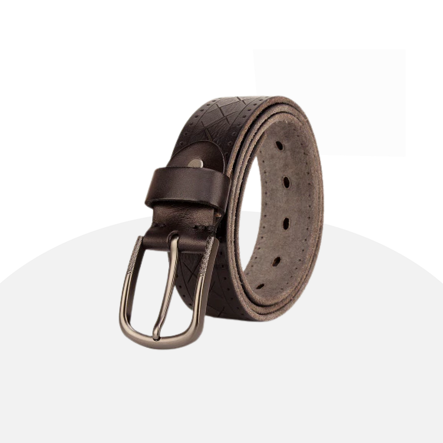 Genuine Leather Belt - Casual Style, Durable, Perfect Fit with Adjustable Buckle