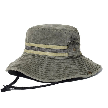 Breathable Cotton Bucket Hat with Neck Flap - Sun Protection & Style