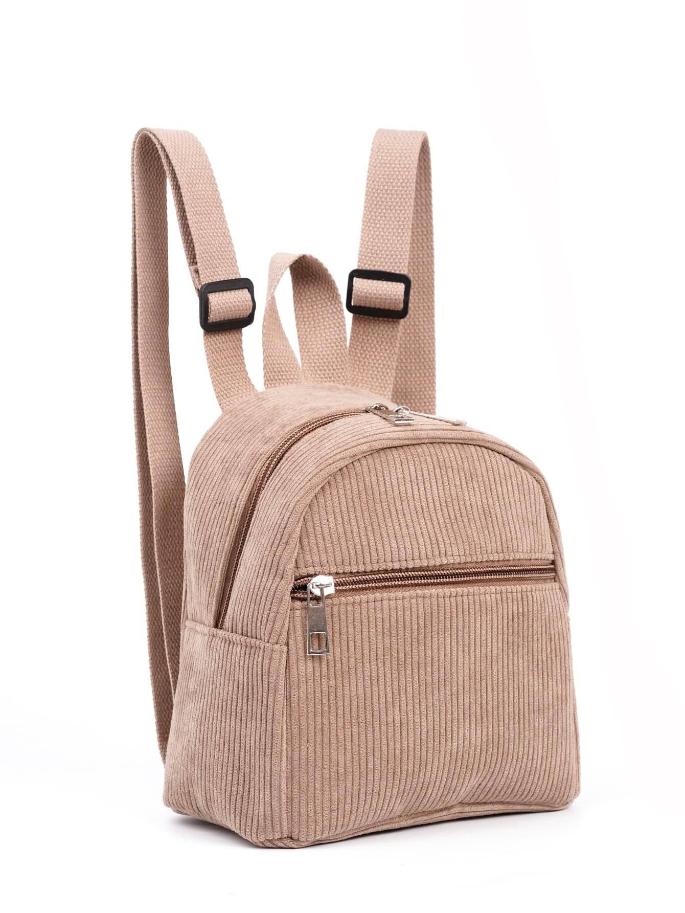 Cute Mini Corduroy Backpack - Trendy, Compact, and Versatile