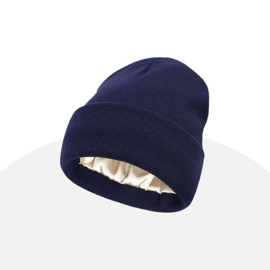 Silk-Lined Beanie for Hair Protection & Warmth