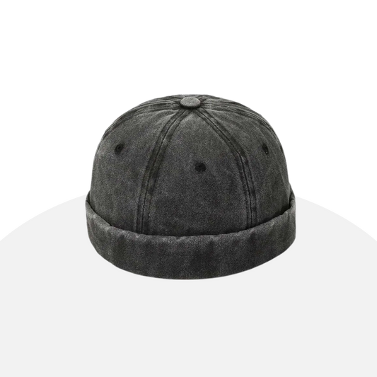 Vintage Washed Cotton Docker Cap - Unisex, Breathable, Casual Style