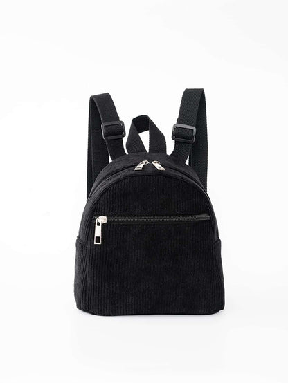 Cute Mini Corduroy Backpack - Trendy, Compact, and Versatile