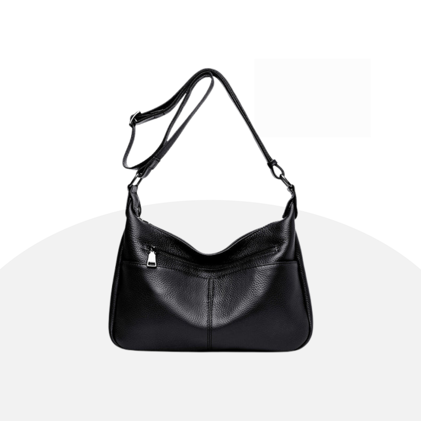 Classic Leather Shoulder Bag - Spacious, Organized, Timeless Style