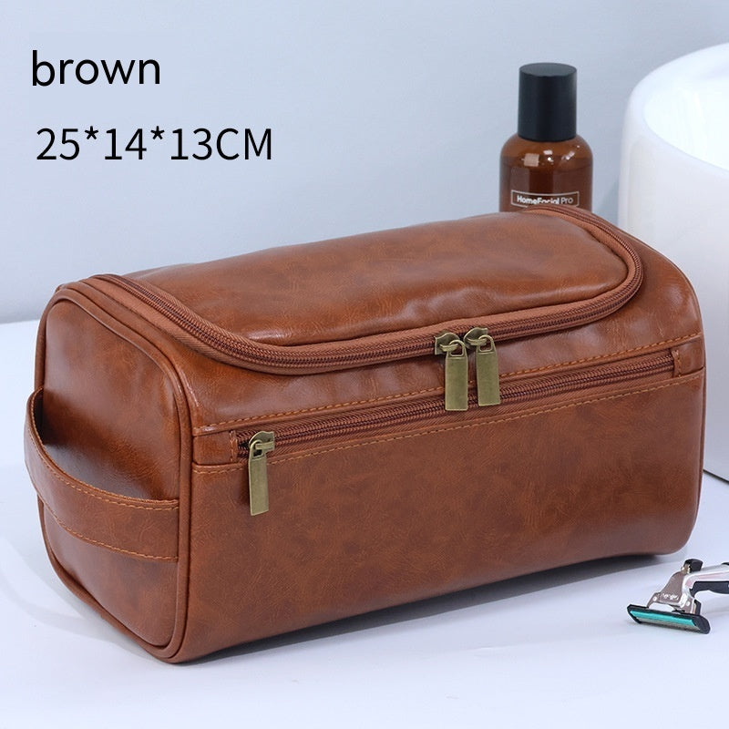 Elegant PU Leather Toiletry Bag for Travel & Home