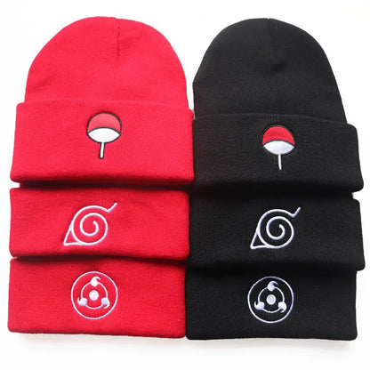 Naruto Akatsuki Cloud Symbol Embroidered Red Beanie