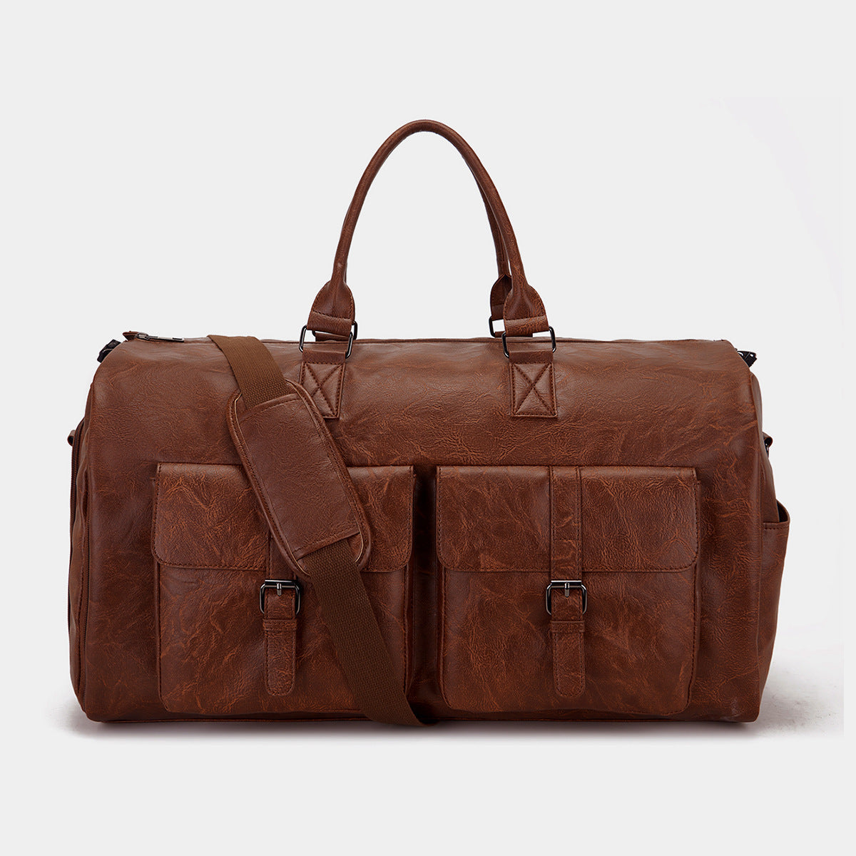 Luxurious Leather Garment Duffel Bag for Travel & Business