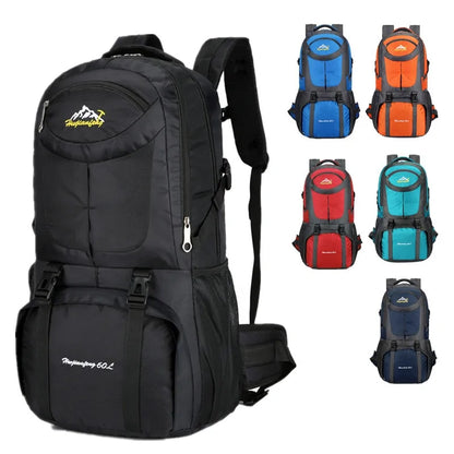 Haosheng 60L Hiking Backpack - Durable, Water-Resistant, Multi-Compartment