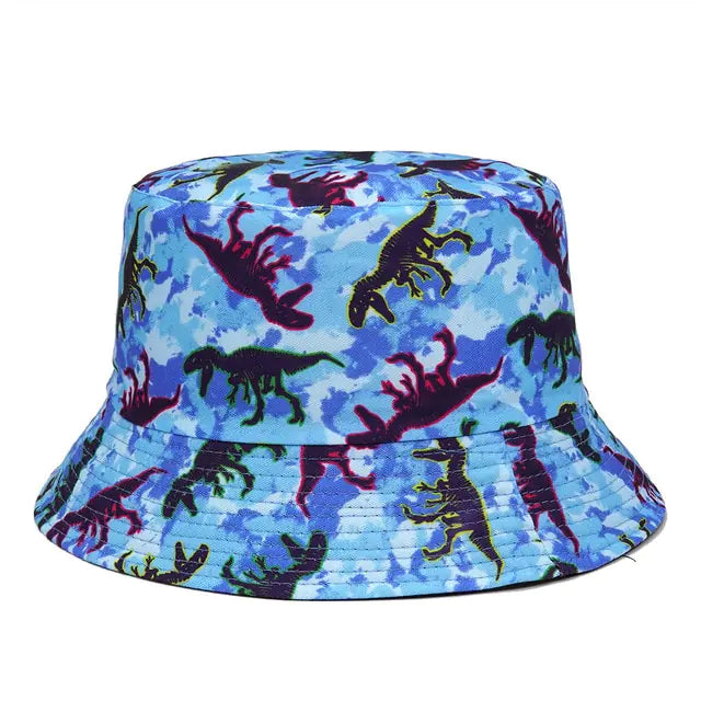 Vibrant Marble Print Reversible Bucket Hat