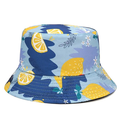 Vibrant Marble Print Reversible Bucket Hat