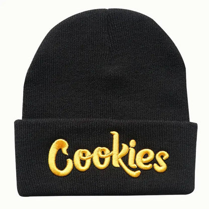 Cookies Embroidered Beanie - Bold Orange, Streetwear Style