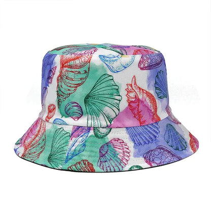 Vibrant Marble Print Reversible Bucket Hat