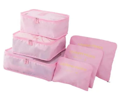 6-Piece Packing Cube Set with Laundry Pouches - Travel Organized & Efficient