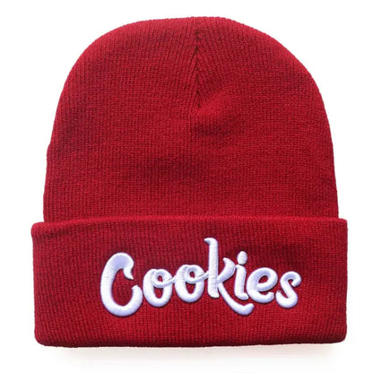 Cookies Embroidered Beanie - Bold Orange, Streetwear Style