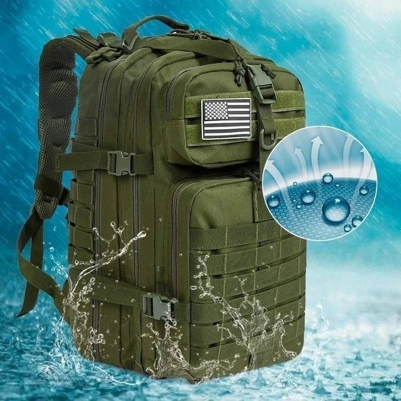 45L Tactical Military Backpack - 1000D Durable, MOLLE System, 6 Colors