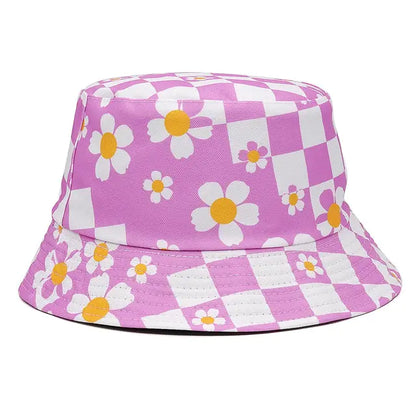 Vibrant Marble Print Reversible Bucket Hat