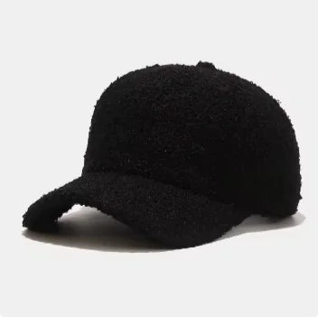 Cozy Teddy Bear Baseball Cap - Soft, Warm, and Trendy Winter Hat