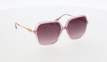 Oversized Gradient Sunglasses - Pink Frame, Chic, UV Protection