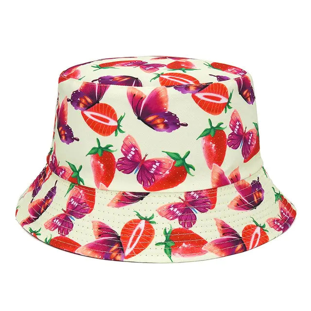 Vibrant Marble Print Reversible Bucket Hat