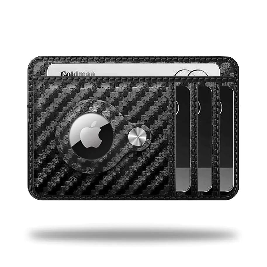 Carbon Fiber AirTag Wallet - Slim, RFID Blocking, with Secure Grip