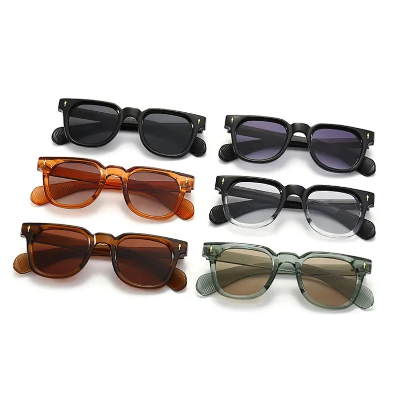 Stylish Men's Square Sunglasses - Lightweight PC Frame, UV400 Protection