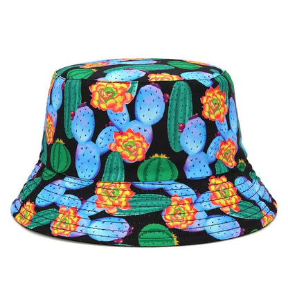 Vibrant Marble Print Reversible Bucket Hat