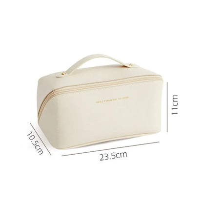 Elegant Travel Makeup Bag, Large Capacity, Waterproof, Portable