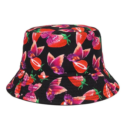 Vibrant Marble Print Reversible Bucket Hat