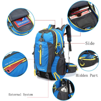 40L Hiking Backpack - Waterproof, Lightweight, with Hydration Pack