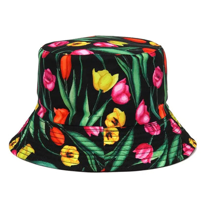 Vibrant Marble Print Reversible Bucket Hat