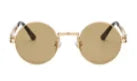 Vintage Round Sunglasses - Metal Frame, UV Protection, Unisex Style