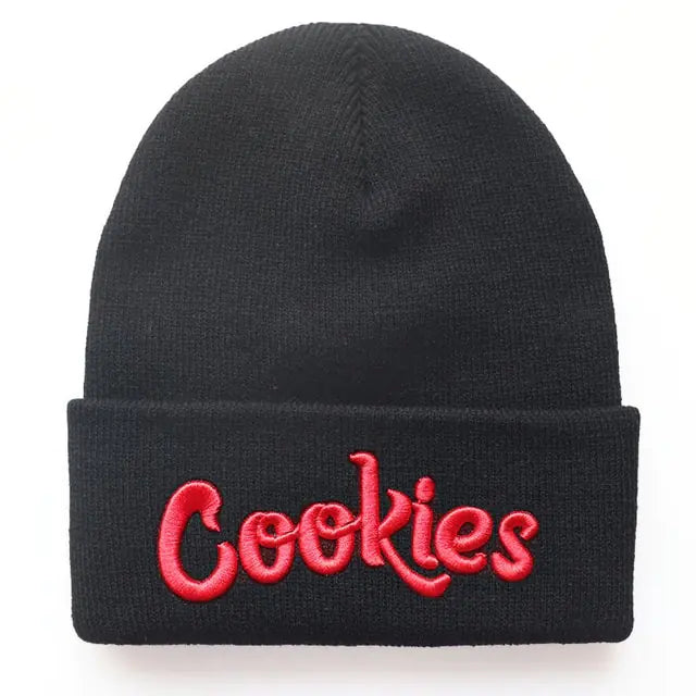 Cookies Embroidered Beanie - Bold Orange, Streetwear Style