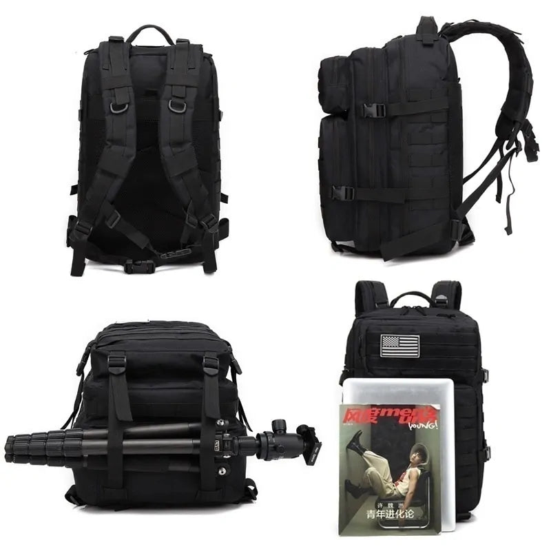 45L Tactical Military Backpack - 1000D Durable, MOLLE System, 6 Colors