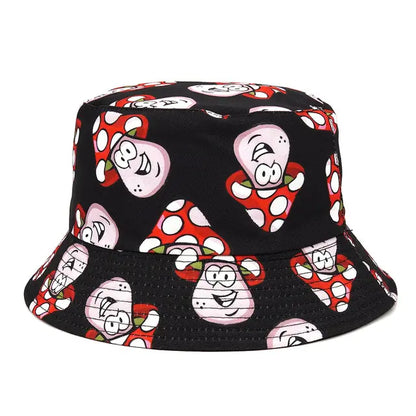 Vibrant Marble Print Reversible Bucket Hat