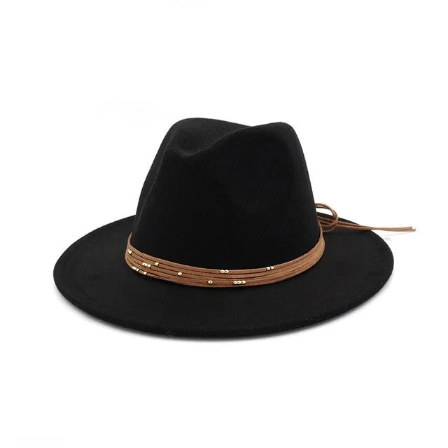 Elegant Wide Brim Fedora Hat - Sun Protection & Style