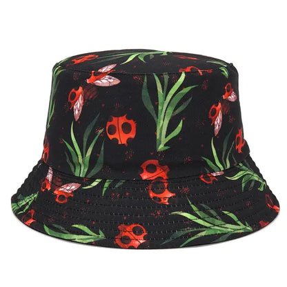 Vibrant Marble Print Reversible Bucket Hat