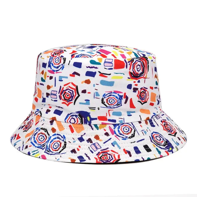 Vibrant Marble Print Reversible Bucket Hat