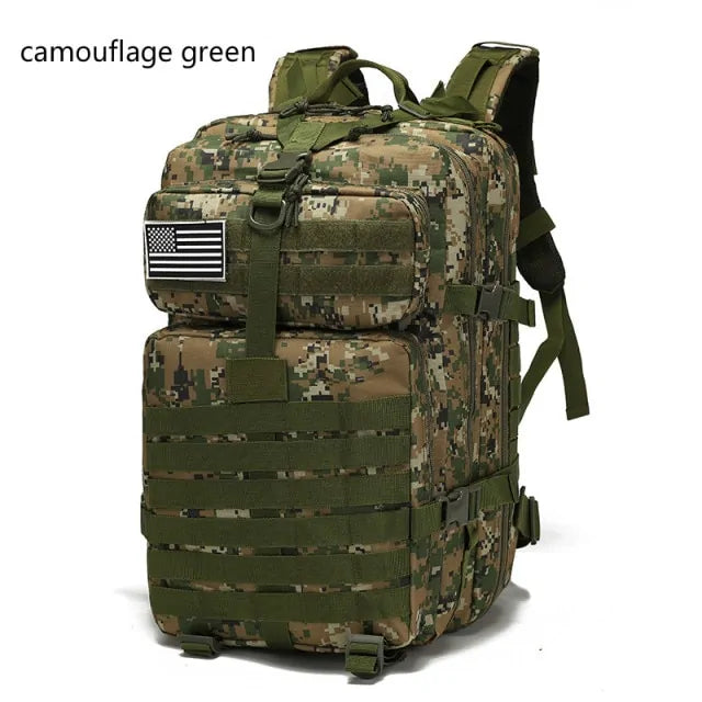 45L Tactical Military Backpack - 1000D Durable, MOLLE System, 6 Colors