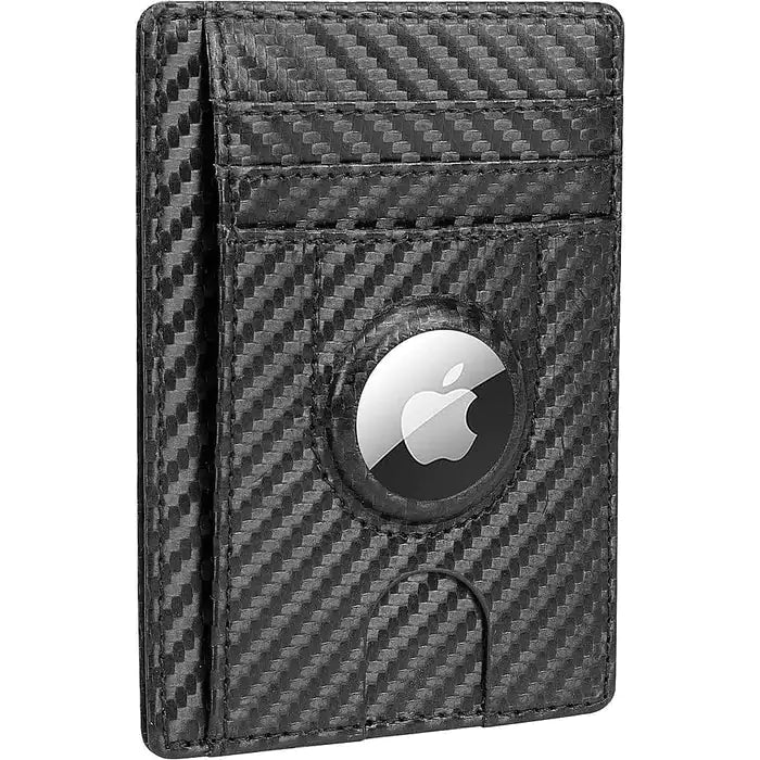 Carbon Fiber AirTag Wallet - Slim, RFID Blocking, with Secure Grip