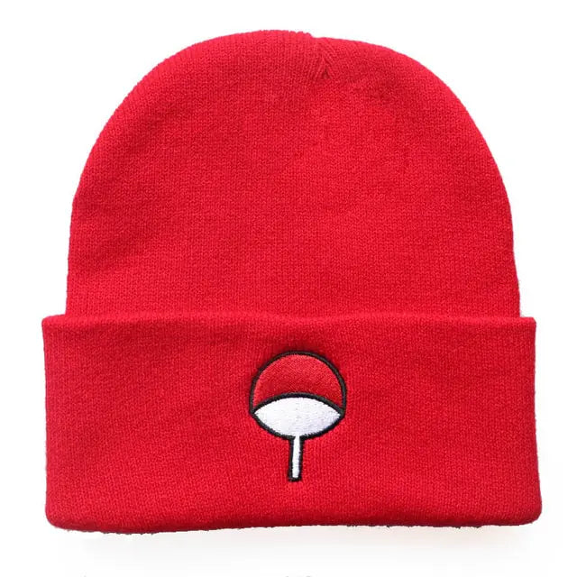 Naruto Akatsuki Cloud Symbol Embroidered Red Beanie