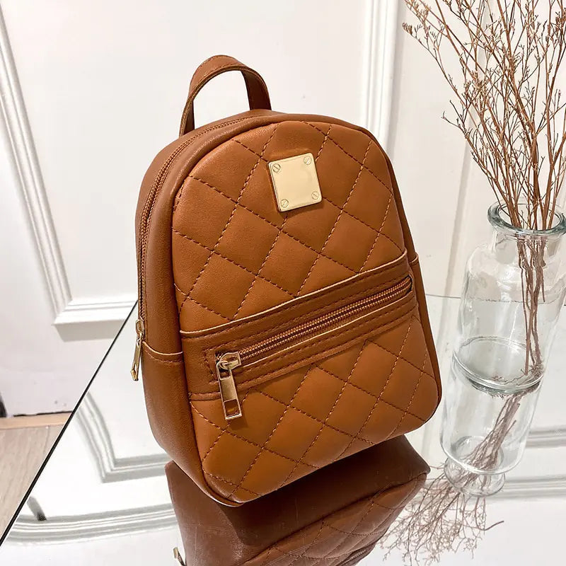 Chic Quilted Mini Backpack - Stylish & Compact