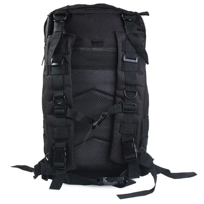 Compact Tactical Backpack - MOLLE, Water-Resistant, Camo Design