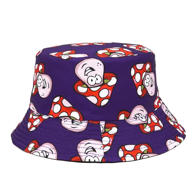 Vibrant Marble Print Reversible Bucket Hat