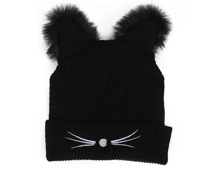 Purr-fectly Cute Cat Ear Beanie - Cozy & Playful Winter Hat