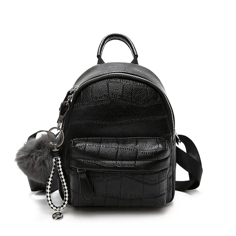 Cute Mini Faux Leather Backpack - Chic, Compact & Trendy