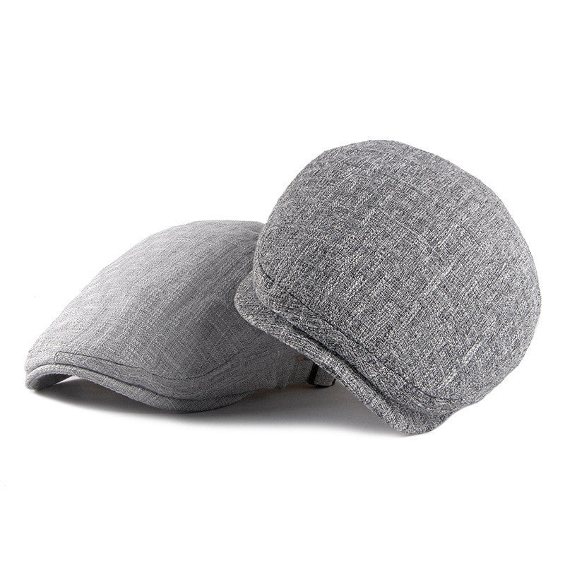 Breathable Linen Flat Cap - Classic Ivy Style, Adjustable, Summer Comfort