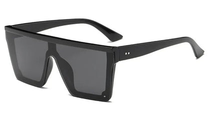 Bold Flat Top Sunglasses | Oversized Square Frame | UV Protection