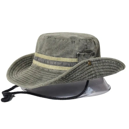 Breathable Cotton Bucket Hat with Neck Flap - Sun Protection & Style