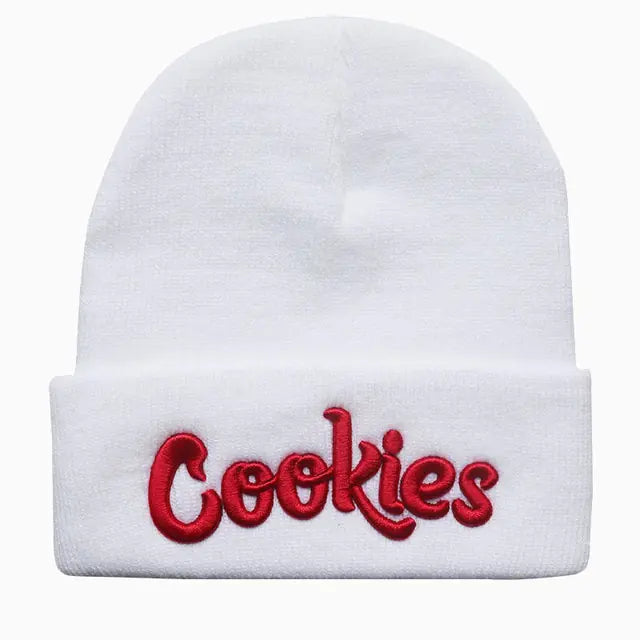 Cookies Embroidered Beanie - Bold Orange, Streetwear Style