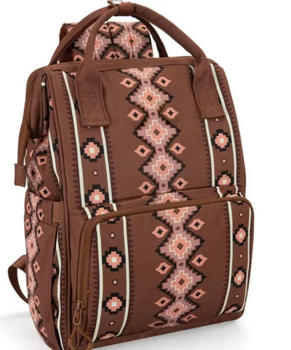 Boho Chic Diaper Backpack - Spacious, Stylish & Functional